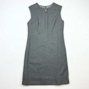 Vintage Julius Garfinckel WA Wool Sleeveless Dress Gray Womens Size 2